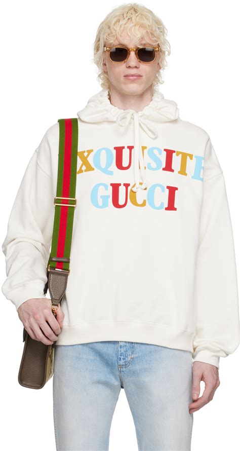 white hoodie gucci|cheapest gucci hoodie.